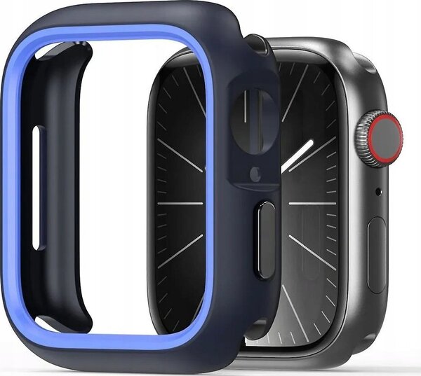 Dux Ducis BAMO műanyag óra keret (ütésállóság) SÖTÉTKÉK Apple Watch Series 9 45mm / Watch Series 8 45mm / Watch Series 7 45mm (GP-154358)