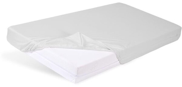 BABYMATEX Vízhatlan lepedő gumírozással Bamboo 60x120 cm - világosszürke