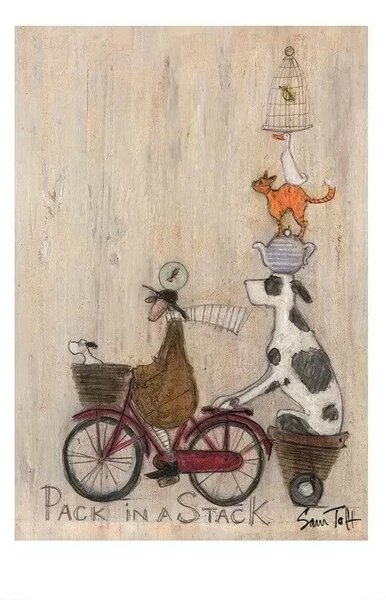 Sam Toft - Pack in a Stack Festmény reprodukció, (30 x 40 cm)