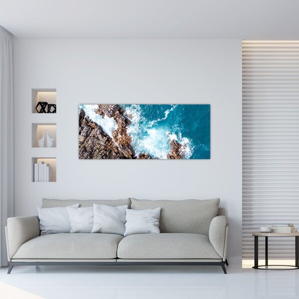 Kép a sziklák és a tenger (120x50 cm)