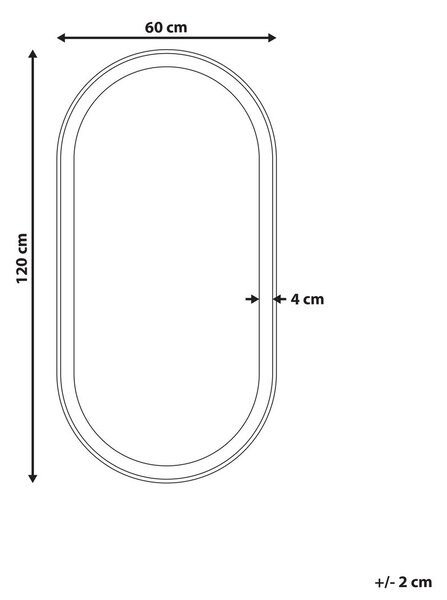LED fürdőszobai tükör CHIDDES 60 cm 120 cm Ezüst