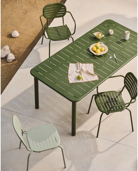 Acél kerti étkezőasztal 90x180 cm Brai – Kave Home