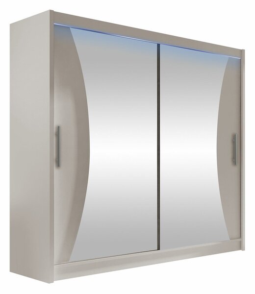 Gardróbszekrény Closico Pallor V, Laminált forgácslap, 215x180x57cm, Kasmír