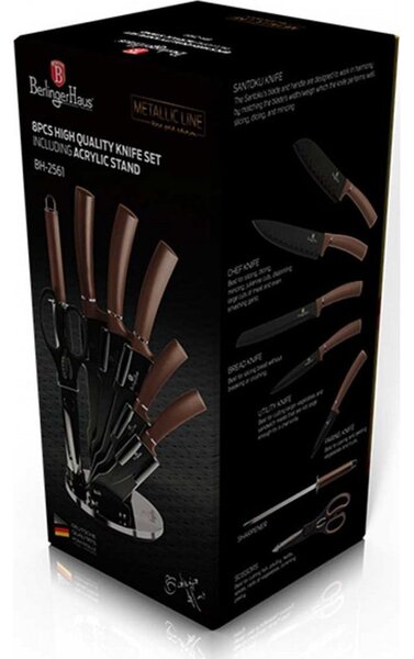 Késkészlet blokkban Berlinger Haus Rosegold 6 vagy több darab