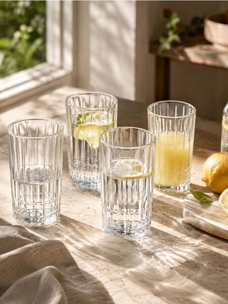 Sinsay - Poharak dombornyomott mintával 4 pack - clear