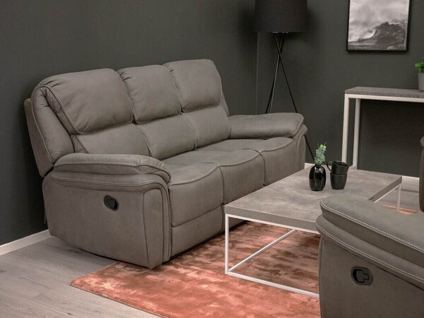 Relax kanapé Dallas 4724, Kárpit, 96x207x98cm, Szürke