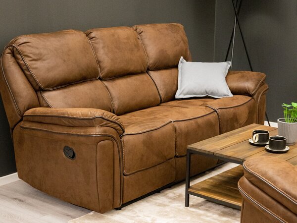 Relax kanapé Dallas 4724, Kárpit, 96x207x98cm, Barna