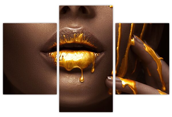 Kép - Nő arany ajkal (90x60 cm)
