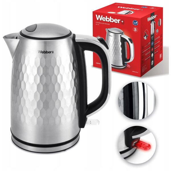 Webber WK-330 elektromos vízforraló 2200W 1,7L rozsdamentes acél