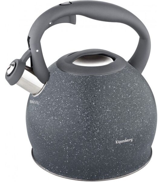 Klausberg KB-7267 Teáskanna, Sípszóval, Fekete Matt, 3.0L