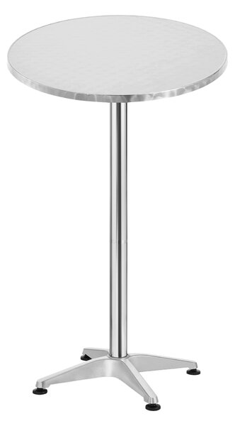 Bár- és bisztróasztal kerek Avesta 75 cm / 115 cm (állítható) ezüst