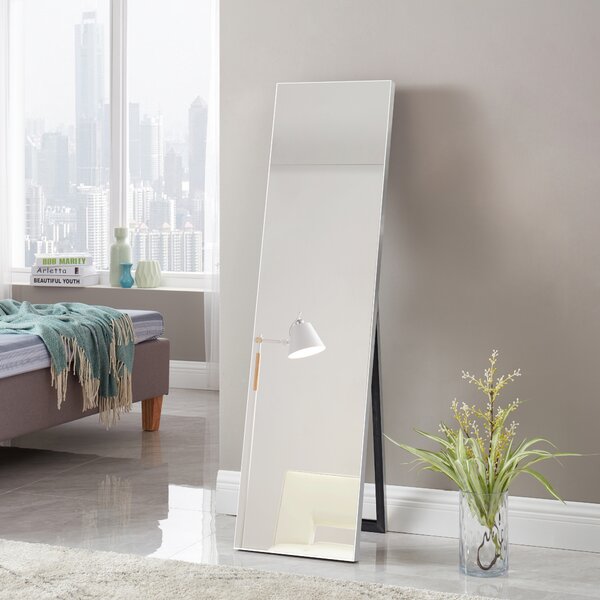 Álló tükör Barletta 150x35 cm műanyag kerettel billenthető ezüst színű