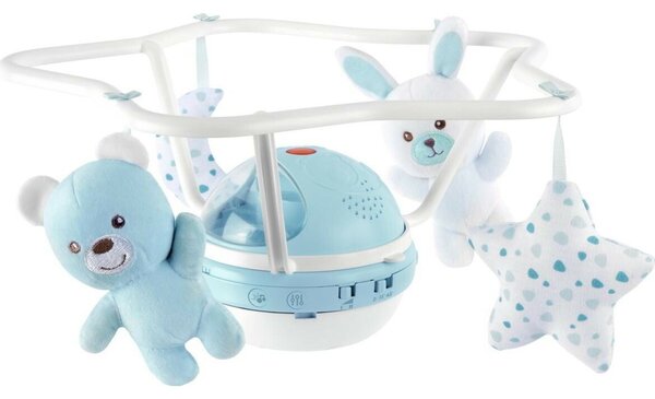 Chicco First Dreams Rainbow 3 az 1-ben Kiságyforgó Projektor és Éjjeli Fény - Kék