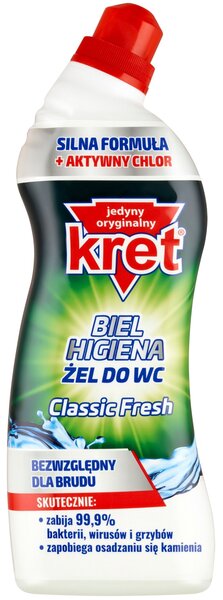 ŻEL DO WC KRET AKTYWNY CHLOR CLASSIC BIEL 750ML