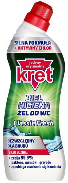 ŻEL DO WC KRET AKTYWNY CHLOR CLASSIC BIEL 750ML