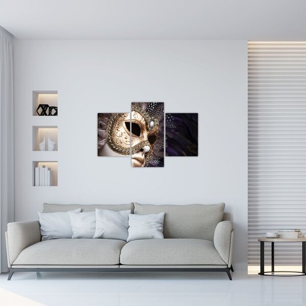 Egy maszkkal ellátott szobor képe (90x60 cm)