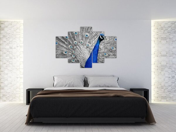 Kék páva képe (150x105 cm)