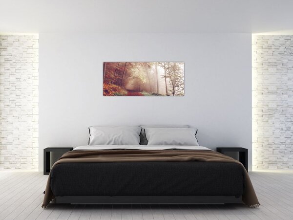 Kép - Őszi séta az erdőben (120x50 cm)