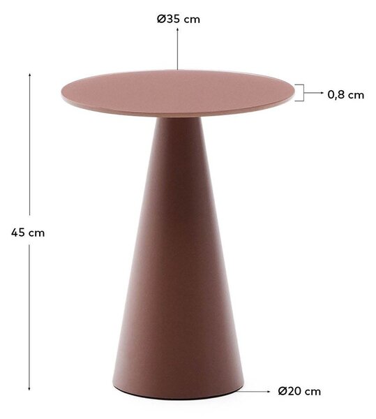 Kerek tárolóasztal üveg asztallappal ø 35 cm Wilshire – Kave Home