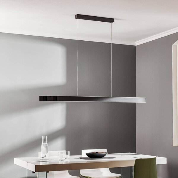 PURE LED függő világítás Lume, grafit, CCT, dimmelhető, Fekete, Nappali / Étkező, Alumínium, Modern