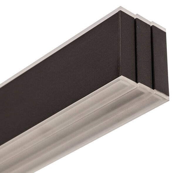 PURE LED függő világítás Lume, grafit, CCT, dimmelhető, Fekete, Nappali / Étkező, Alumínium, Modern