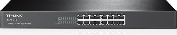 TP-Link TL-SF1016 hálózati kapcsoló Beállítást nem igénylő (unmanaged) Fast Ethernet (10/100) 1U Fekete