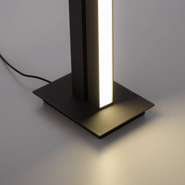 PURE LED állólámpa Lines, antracit, távirányítóval, 140 cm, dimmelhető, Alu / szürke / cink, Nappali / Étkező, fém, Modern