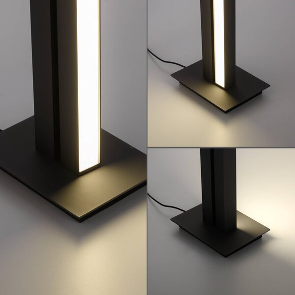 PURE LED állólámpa Lines, antracit, távirányítóval, 140 cm, dimmelhető, Alu / szürke / cink, Nappali / Étkező, fém, Modern
