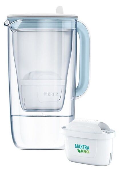 Brita Glass Jug üveg vízszűrő kancsó 2.5 liter világoskék (1050452)