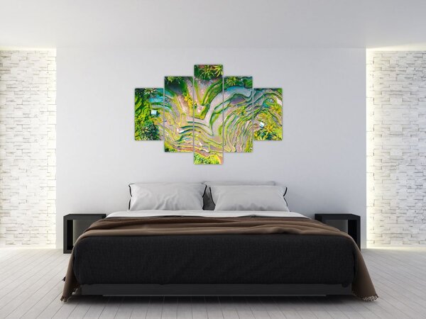 A rizsföldek képe madártávlatból (150x105 cm)