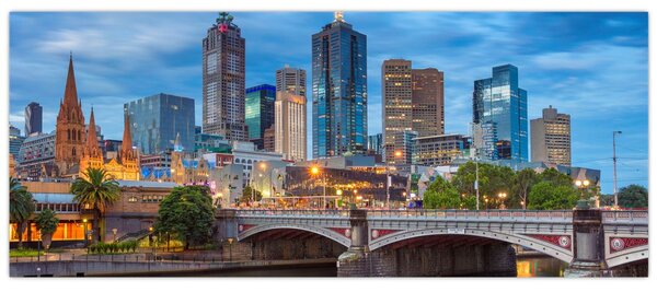Melbourne város képe (120x50 cm)