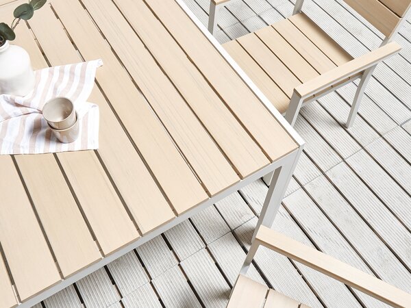 6 személyes kerti étkezőasztal COMO 150 cm 90 cm Bézs