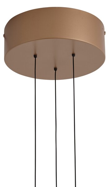 Modern függőlámpa bronz diófa elemekkel, dimmelhető LED-del - Smith