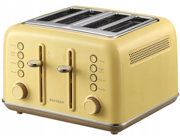 BUYDEEM DT640E-MY/EU Kenyérpirító 4 szeletes 1800W Sárga