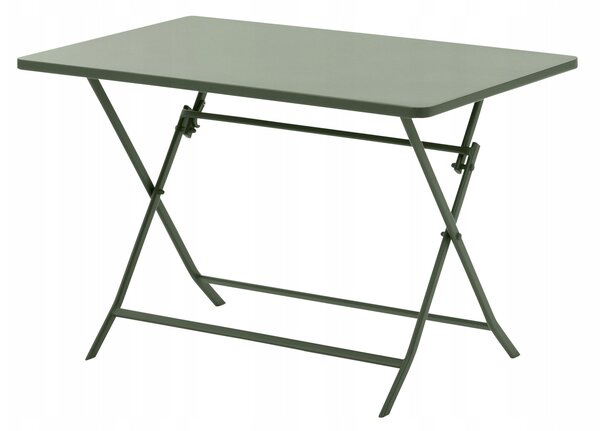 Mesa De Jardín Rectangular Plegable "greensboro" - Verde Laurel - 4 Plazas - Acero