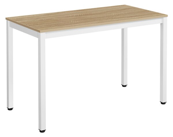 Étkezőasztal szett: Tessa 120×60 cm tölgy/fehér + 4 db KITO szék fehér/natúr láb