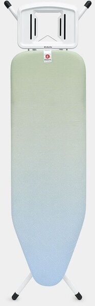 BRABANTIA Solid Steam Iron Rest vasalódeszka 1240x380mm - B méret. fix vasalótámasz. D=22mm fehér váz. megnyugtató tenger huzat - 236006