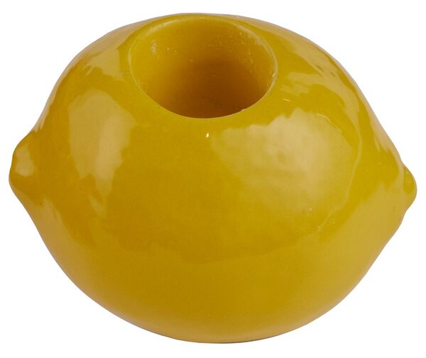 LEMON kerámia gyertyatartó , citrom