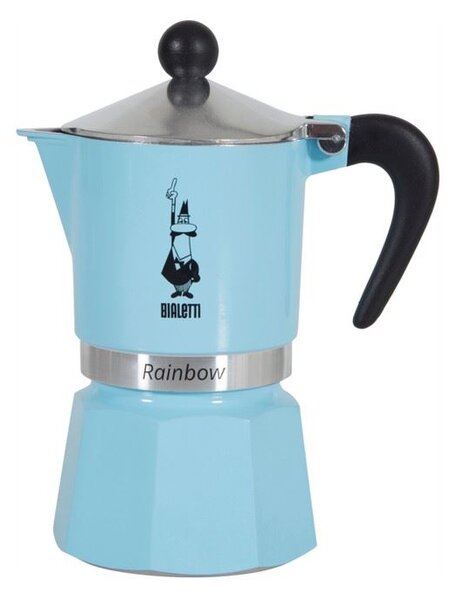 Bialetti Rainbow 3 személyes kotyogós kávéfőző világoskék (5042)