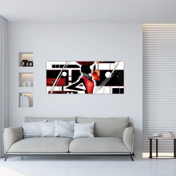 Egy ősi hölgy képének festménye (120x50 cm)