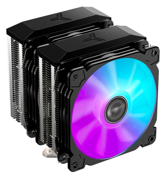Jonsbo CR-2100 Dual Tower Processzor Hűtő 2x120mm ARGB PWM Fekete