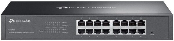 TP-Link Omada ES216G hálózati kapcsoló Vezérelt L2 Gigabit Ethernet (10/100/1000) Fekete
