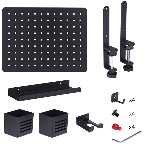 STARTECH 1612B-DESK-PEGBOARD Clamp-On Pegboard asztali rendező fekete