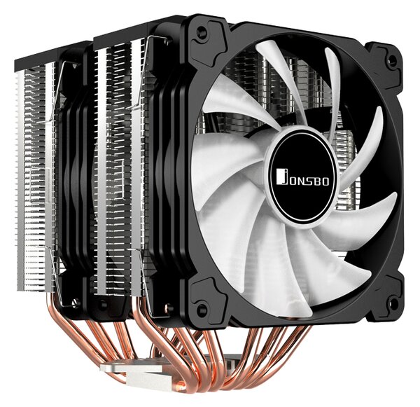 Jonsbo CR-2100 Dual Tower Processzor Hűtő 2x120mm ARGB PWM Fekete