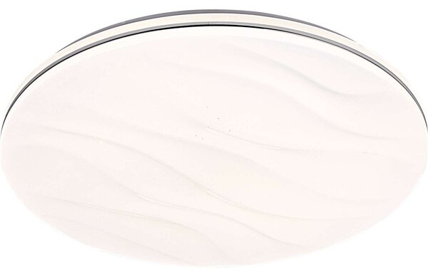 LED mennyezeti lámpa, Polux, fém/műanyag, 36W, 2160lm, 48cm, távirányító, fehér