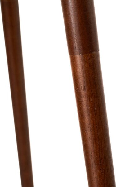 Lindby Charlia álló világítás, fehér, diófa, magasság 150 cm, Sötét fa, Nappali / Étkező, Textil / szövet / selyem, Skandináv