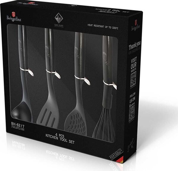 BerlingerHaus BH/6217 Black Silver Collection 4 Részes Konyhai Eszköz Készlet - Ezüst