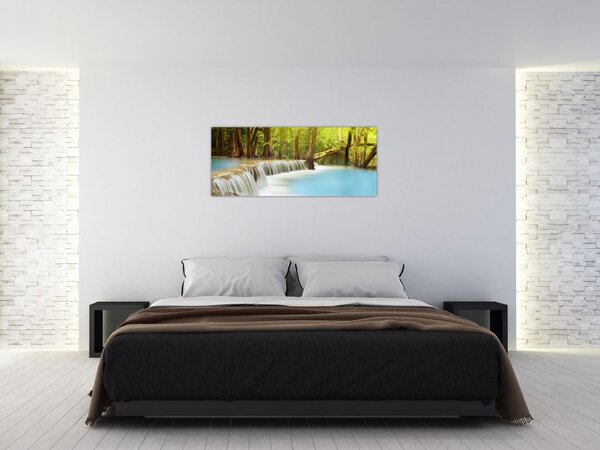 Uay Mae Kamin vízesés képe erdőben (120x50 cm)