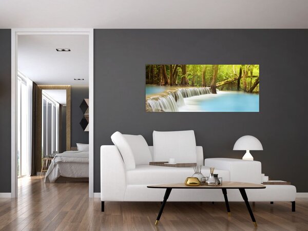Uay Mae Kamin vízesés képe erdőben (120x50 cm)