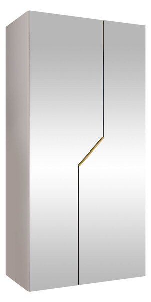Gardróbszekrény Hartford 600, Laminált forgácslap, 202x100x52cm, Aranysárga, Fehér